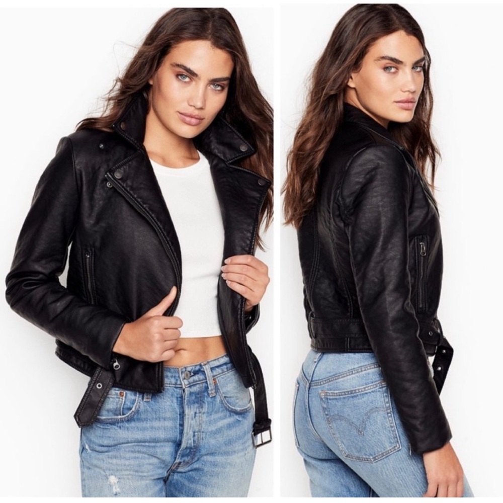 Women's Black Leather Jacket